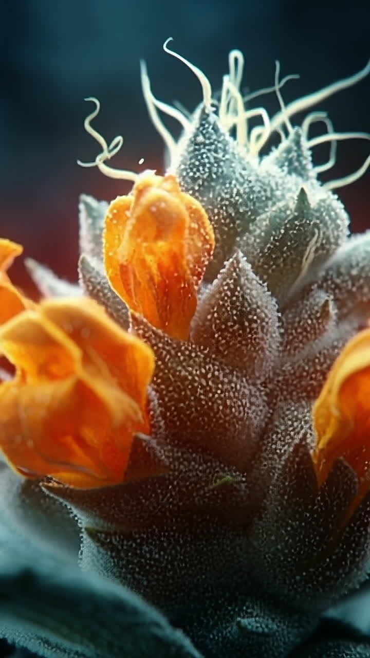 Vibrant orange flower blooming in nature