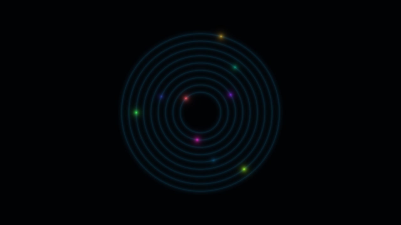 Glitching circular data visualization showcases dynamic metrics in a visually striking manner. Perfect for tech presentations, data analysis, and digital art projects