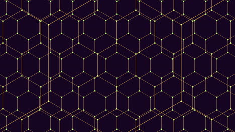 patrón geométrico en negras y doradas en fondo oscuro