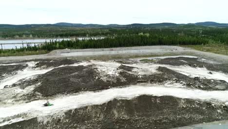 View-of-a-small-snowmobile-race