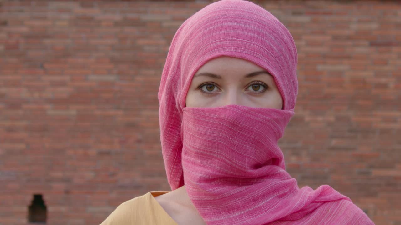 Woman in Pink Hijab