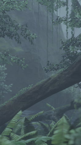 mysterious foggy jungle