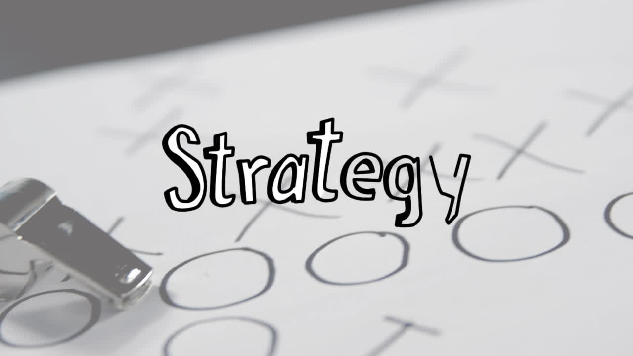 휘파람 위의 전략 텍스트의 애니메이션