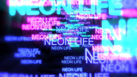 Motion-of-neón-text-Neón-Life-in-dark-background-1