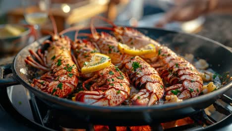 grilled lobster with lemon