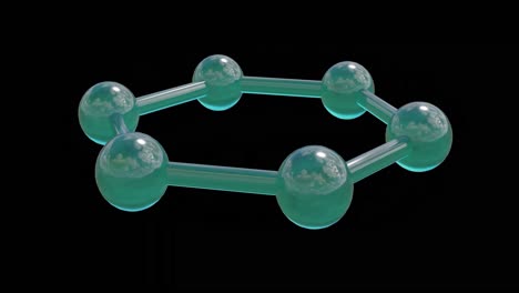 animation of 3d micro of molecules on black background