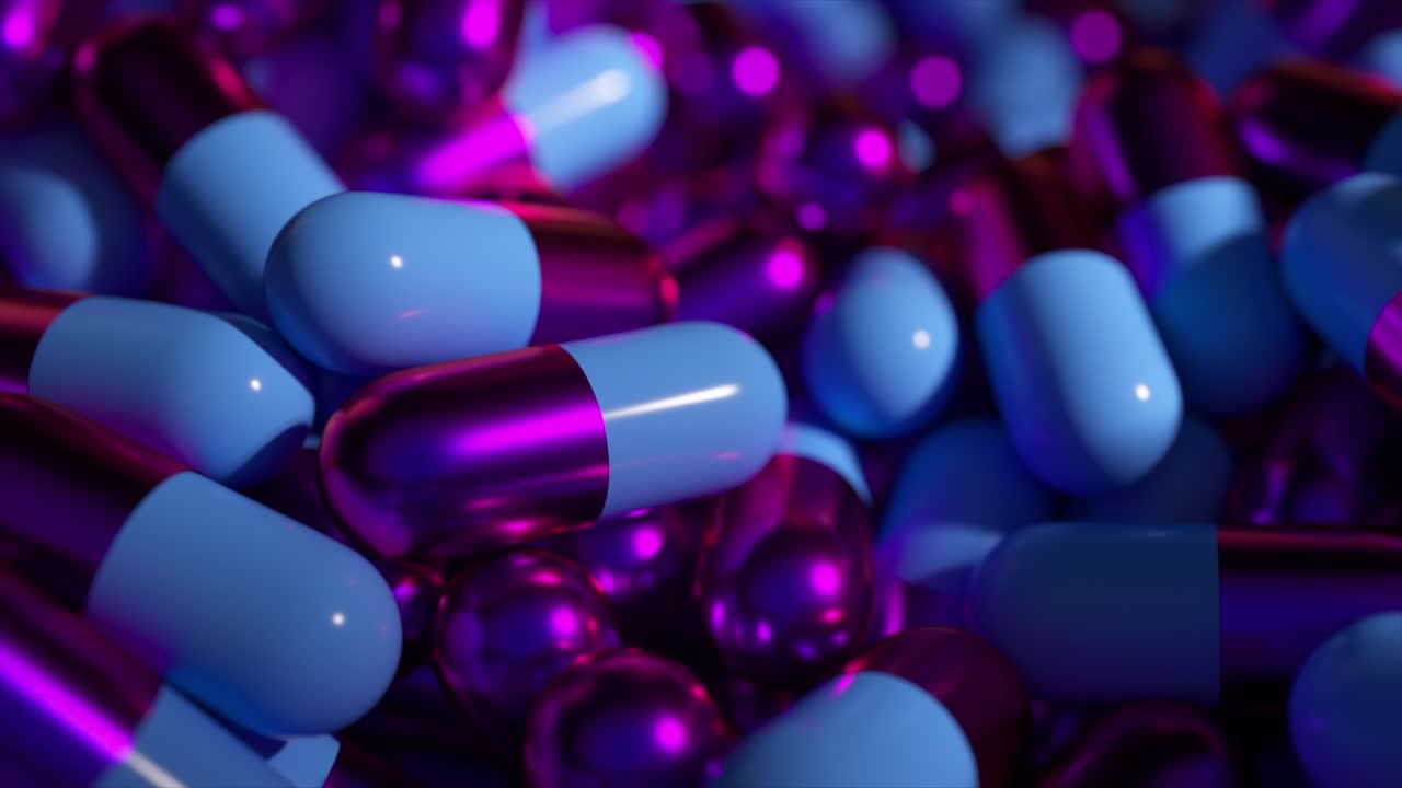 cápsulas farmacéuticas de colores
