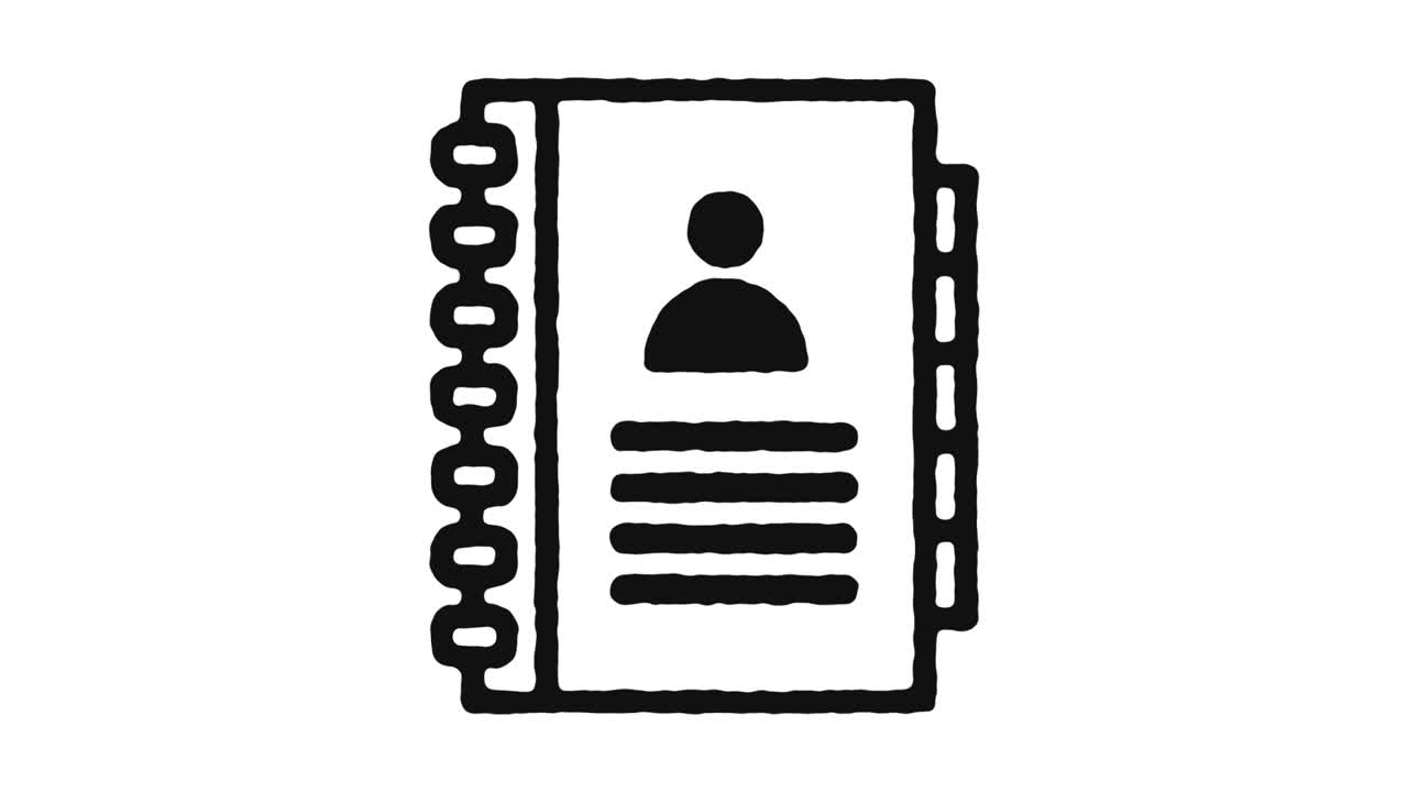 icono de libro de direcciones imágenes de animación y canal alfa