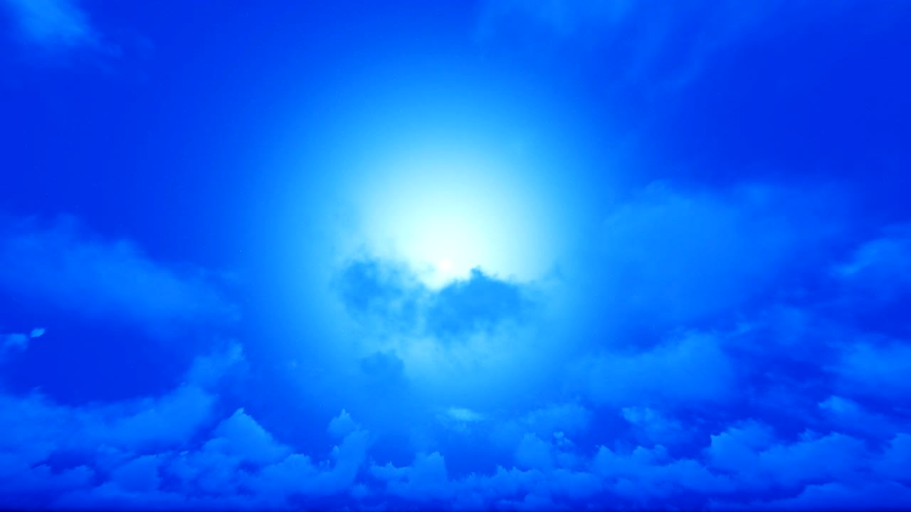 타임 스 구름과 밝은 보름달, 4k