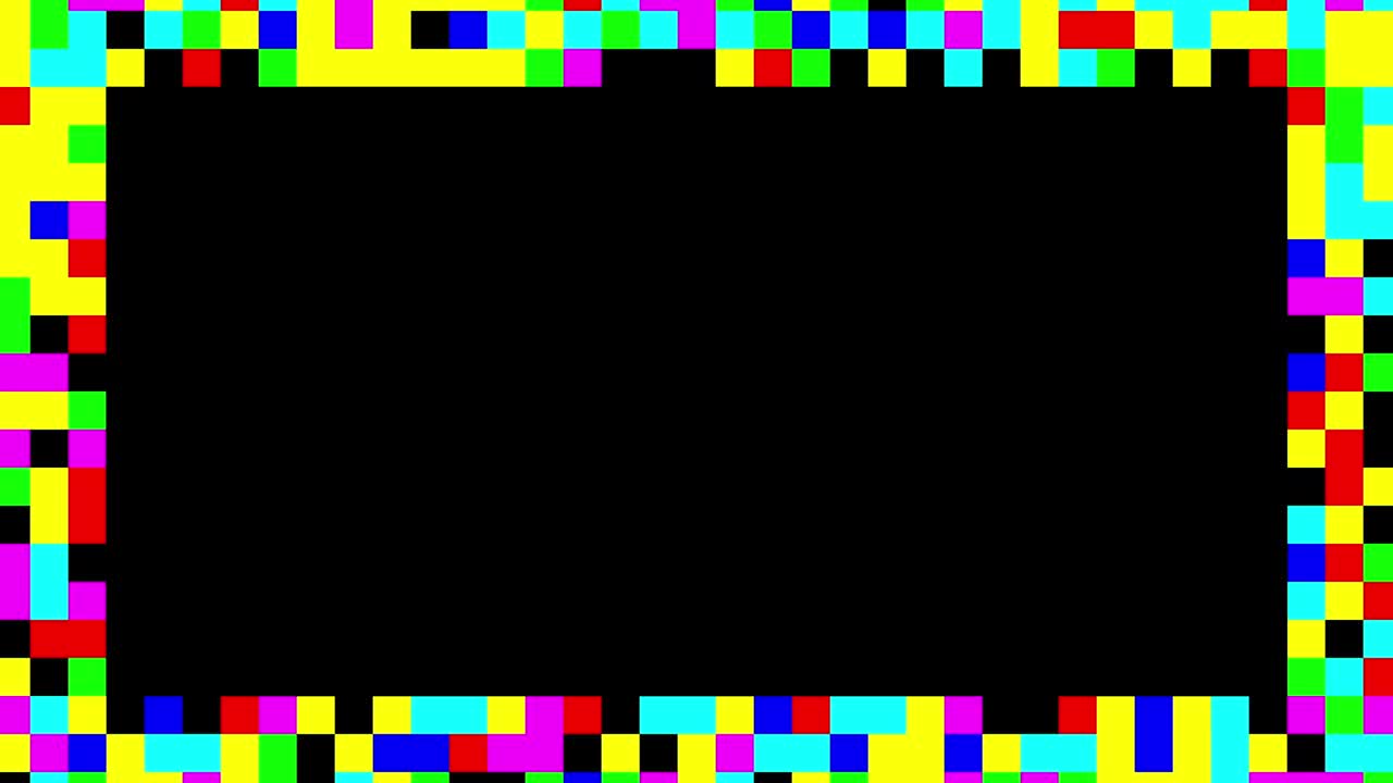 marco de cuadrados parpadeantes de varios colores