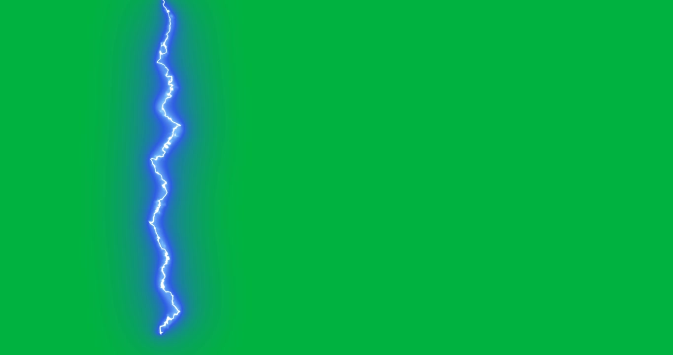 Animazione di fulmini blu incandescenti che appaiono su sfondo nero.