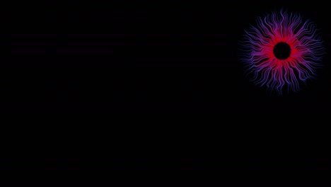 red ball lightning moves on a transparent background.