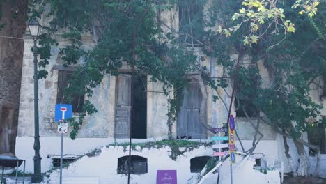 old abandoned house in a greek town