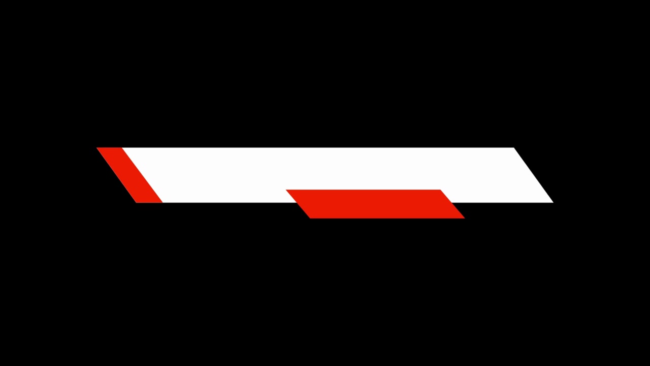 Moderne rød og hvid geometrisk lower third animation