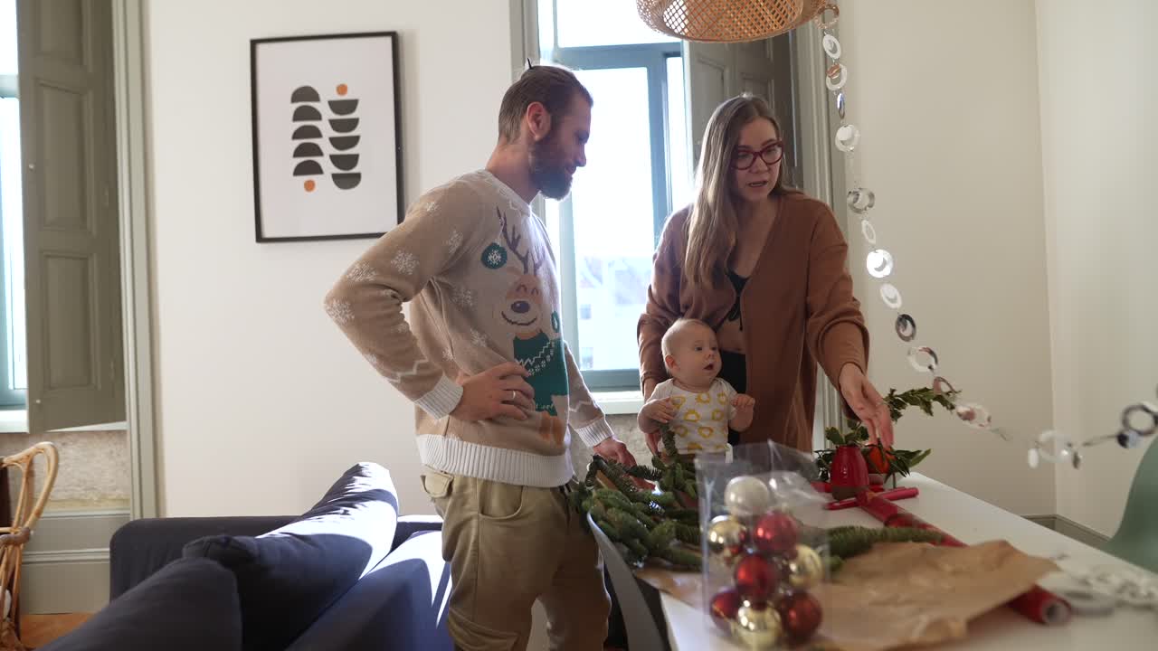 가족 크리스마스 장식품