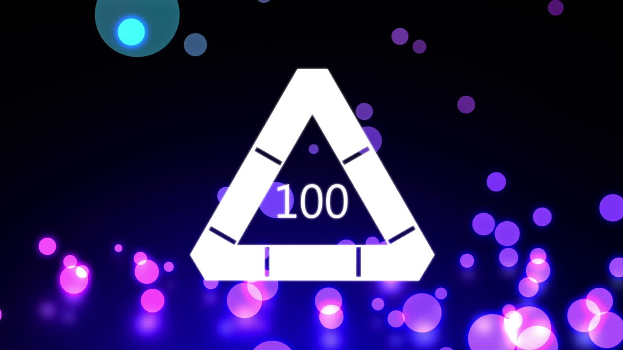 가 ⁇ 운 지구가 떨어지는 어두운 배경에 있는 로딩 삼각형