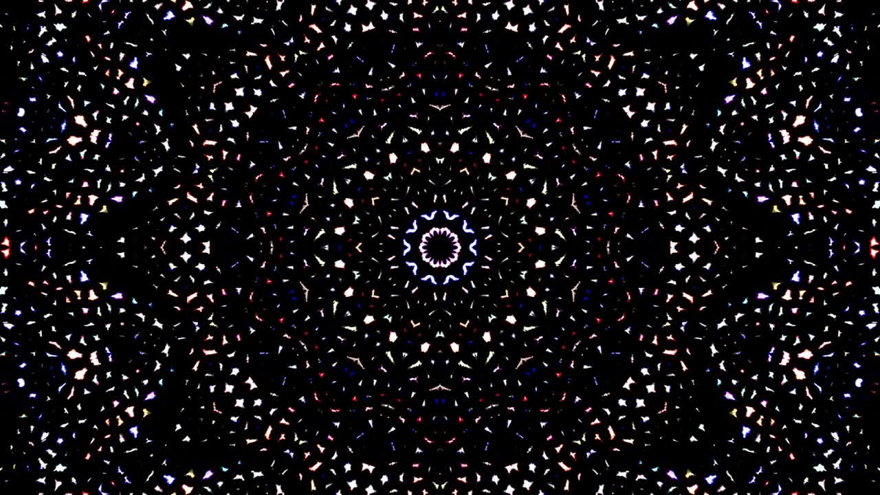 Beautiful abstract kaleidoscope that shines, a radiant light that regulates the subtle movements