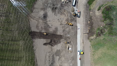 yellow bulldozer working at the road construction