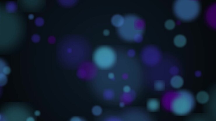 Abstract Motion Background with Floating Blue and Purple Bokeh Lights