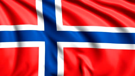 bandera de noruega con estructura de tela en el viento (loopable)