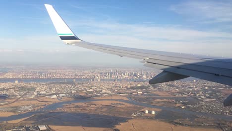 airplane view of new york city