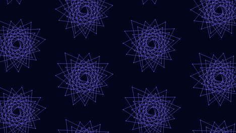 Abstract-geometric-pattern-in-purple-and-blue-on-black-background