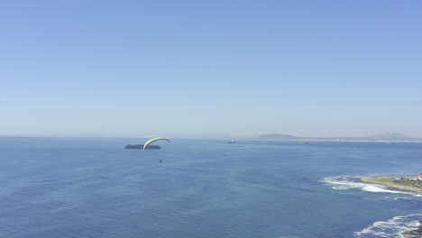 gliding across the blue sea