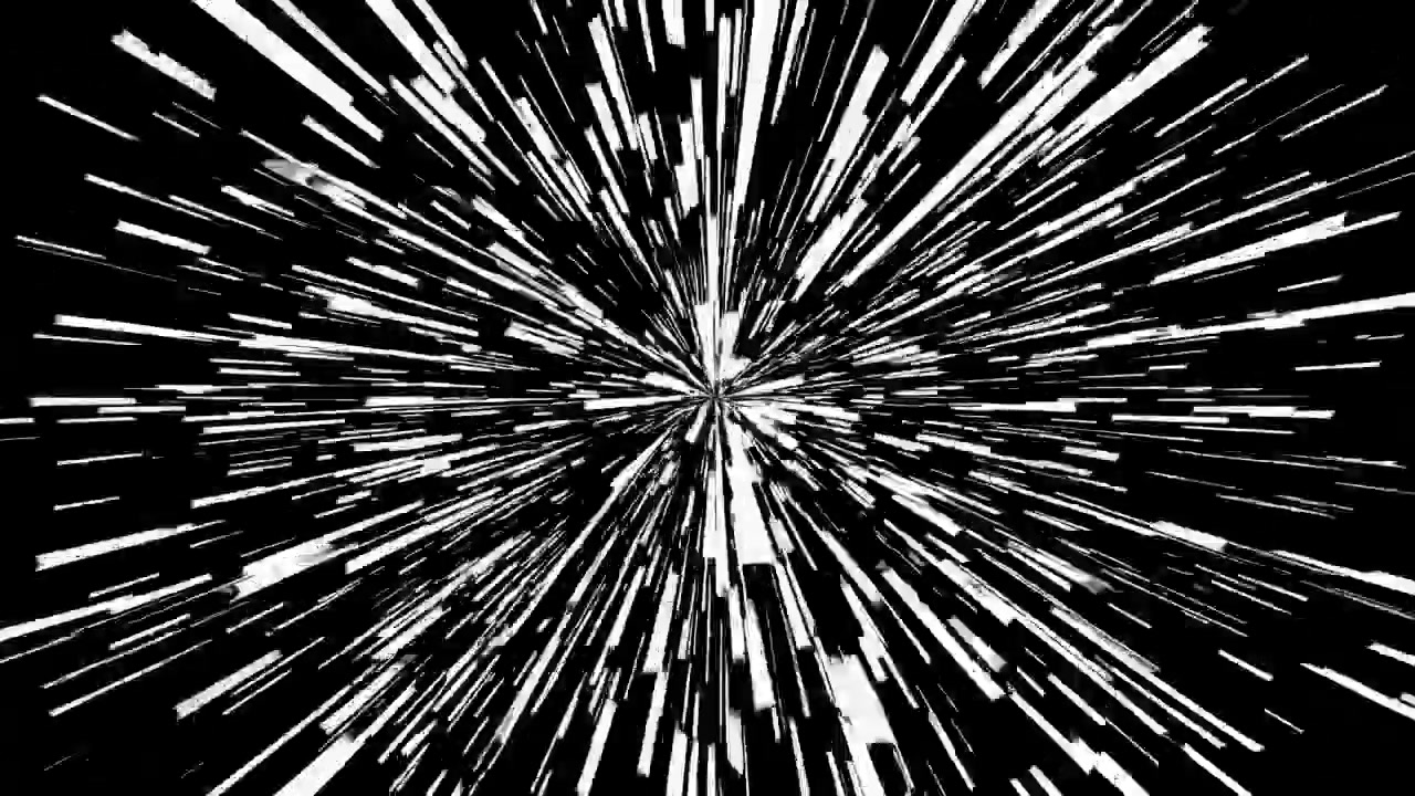 Abstrakt warp-hastighed hyperspace rejseeffekt