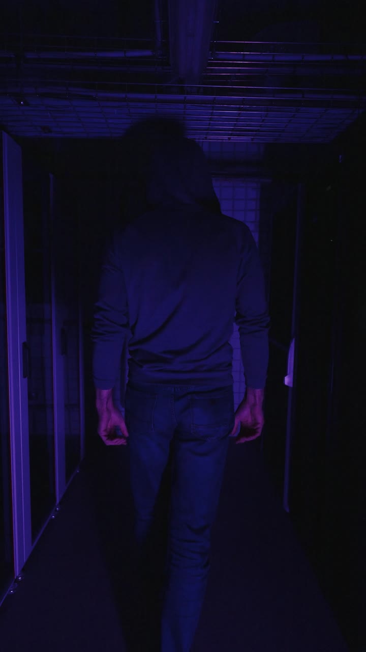 Suspicious Person in a Server Room