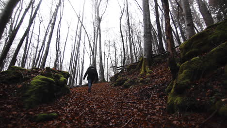 exploración cuesta arriba en otoño temporada de otoño alpes suizos