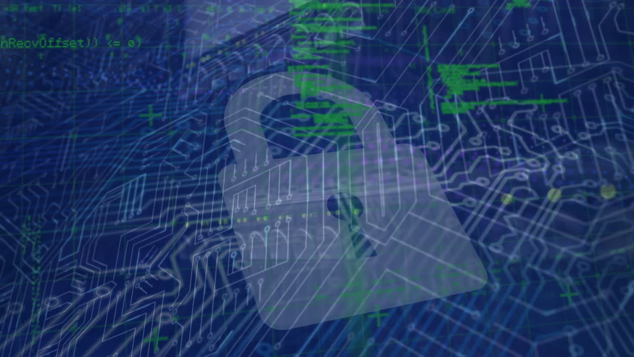 animación del candado y procesamiento de datos a través de una placa de circuito