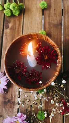 autumn candlelight floral arrangement