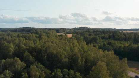 Aerial-drone-shot-of-a-factory-chimney-spewing-fumes-into-atmosphere