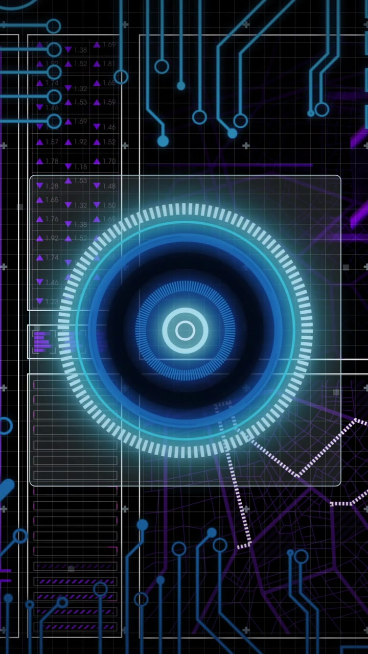 Animation eines Scans über Verbindungen und Globus