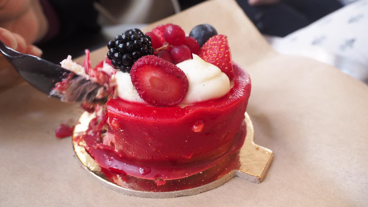 Close-up of a Berry Cake