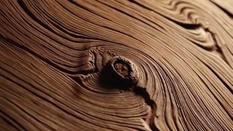 Close-up of Wood Texture with Grain and Knot