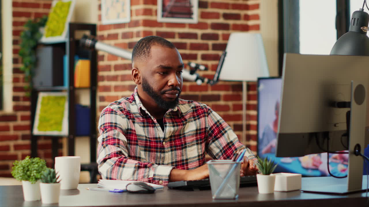 Man Working at Desk