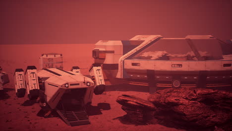 base de exploración de marte y rover