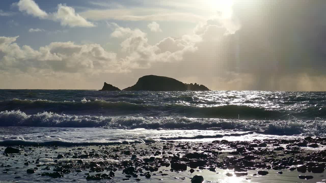 Epic Ireland dramatic light in Atlantic storm Copper Coast Waterford