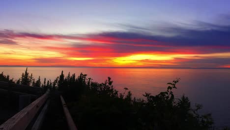 timelapse sunset with clouds