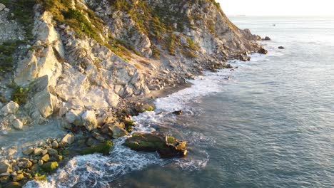 Hermosa-Costa-Natural-Junto-Al-Mar-Caribe-Santa-Marta,-Magdalena-Colombia