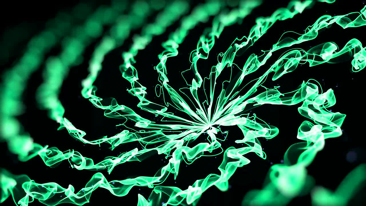 fondo de cintas de baile azul abstracto. animación de alta calidad de medusas azules abstractas