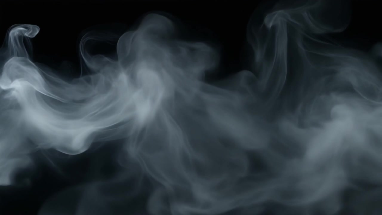Fumo bianco su uno sfondo nero