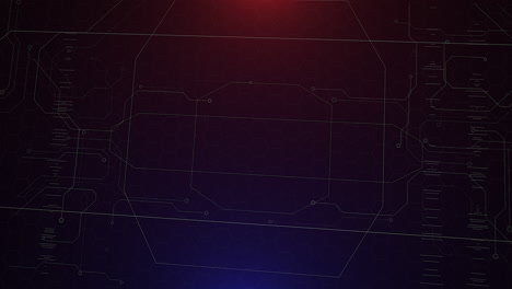 cyberpunk animation with computer matrix and grid