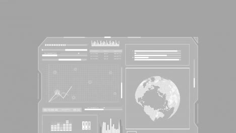 animation of data processing over shapes