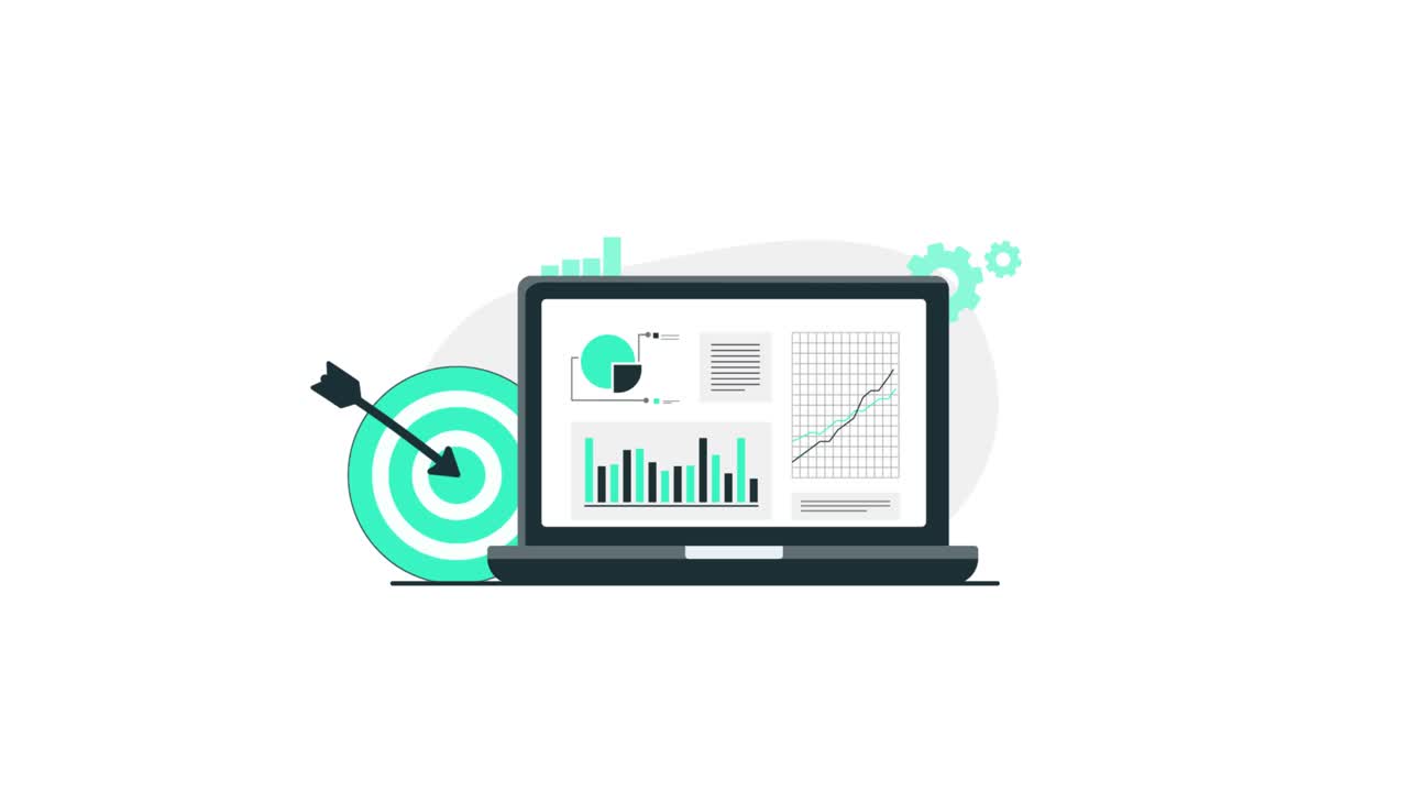 Data Analysis and Business Goal Achievement Animation