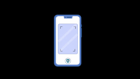 mobile-phone-facial-safety-verification-loop-Animation-video-transparent-background-with-alpha-channel.