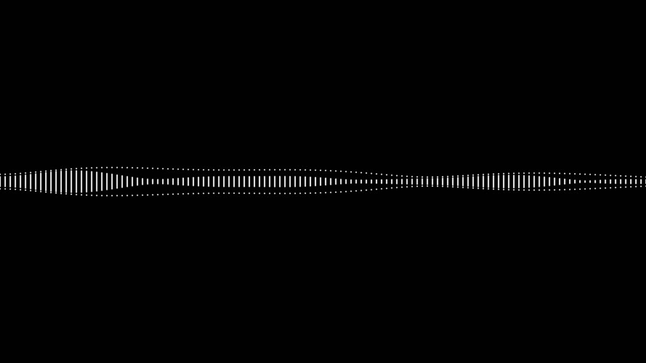 White over black audio visualization effect