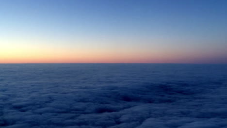 sunrise and clouds, view from a plane-2