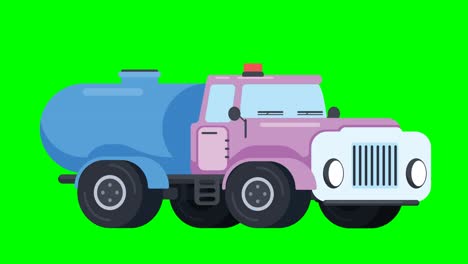 animation of water delivery truck.